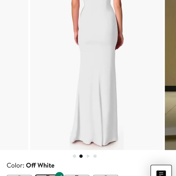 NWT Dress The Population Amy Gown Size Small Off White - Picture 2 of 4